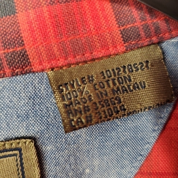 Roper Red Plaid Long Sleeve - Picture 6 of 8